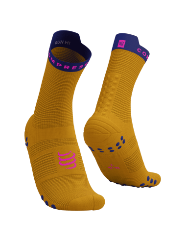 Pro Racing Socks v4.0 Run High - Saffron/Dazz Blue