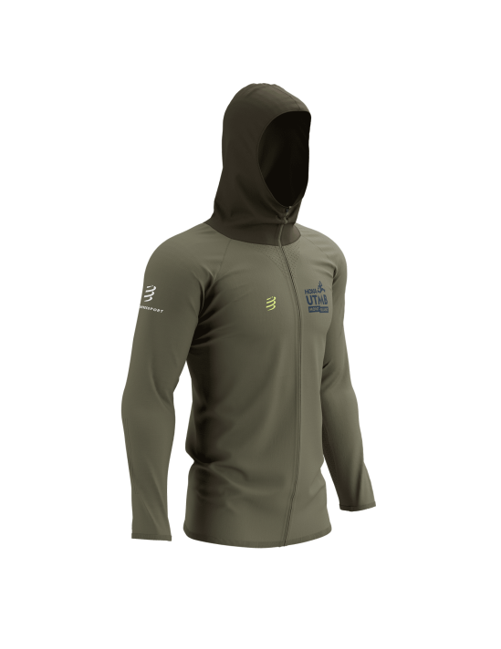 3D Thermo Seamless Hoodie Zip ALOE UTMB 2024 Apparel Compressport